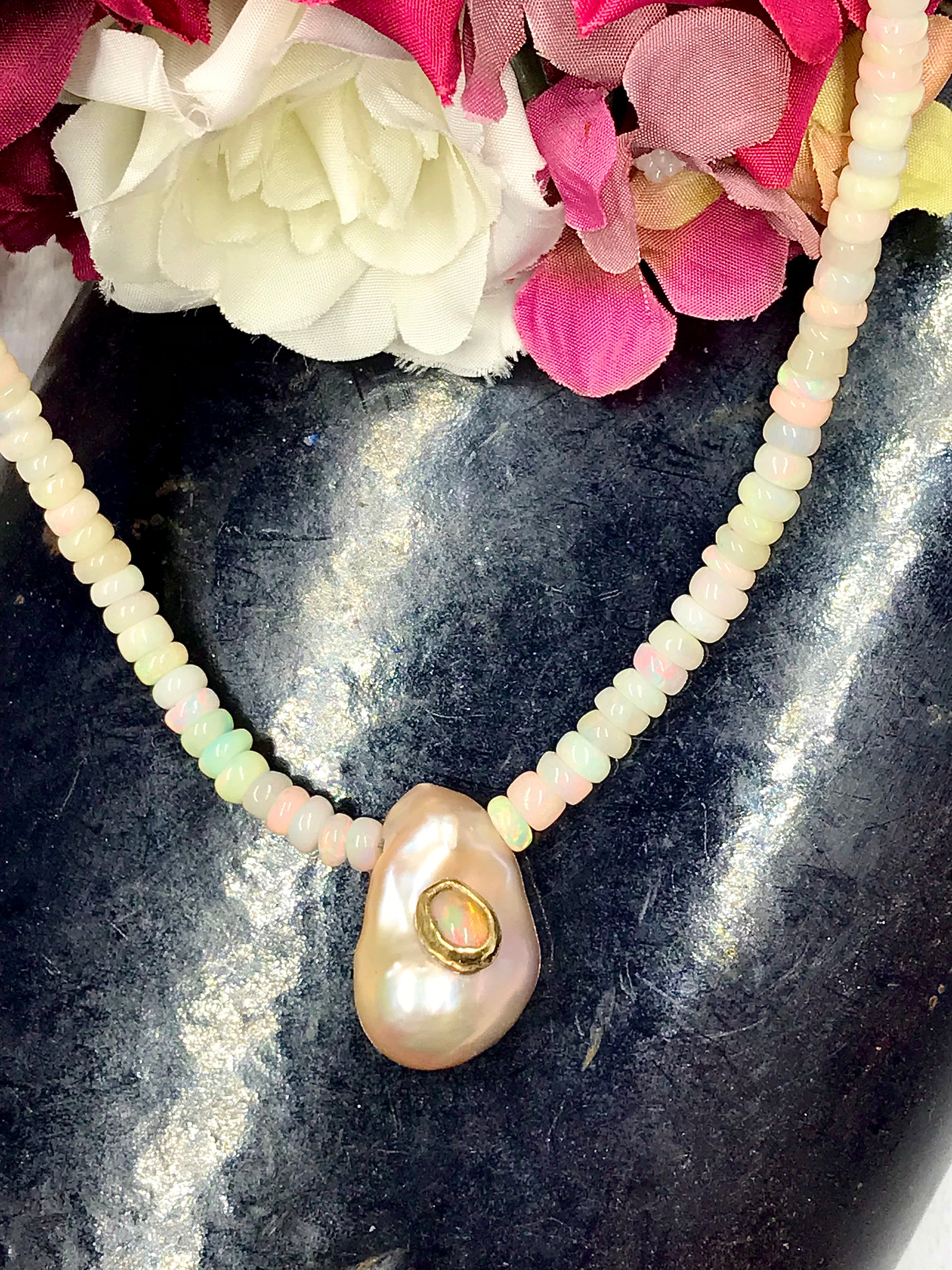 Opal goddess pendant | Earth Sage Jewelry