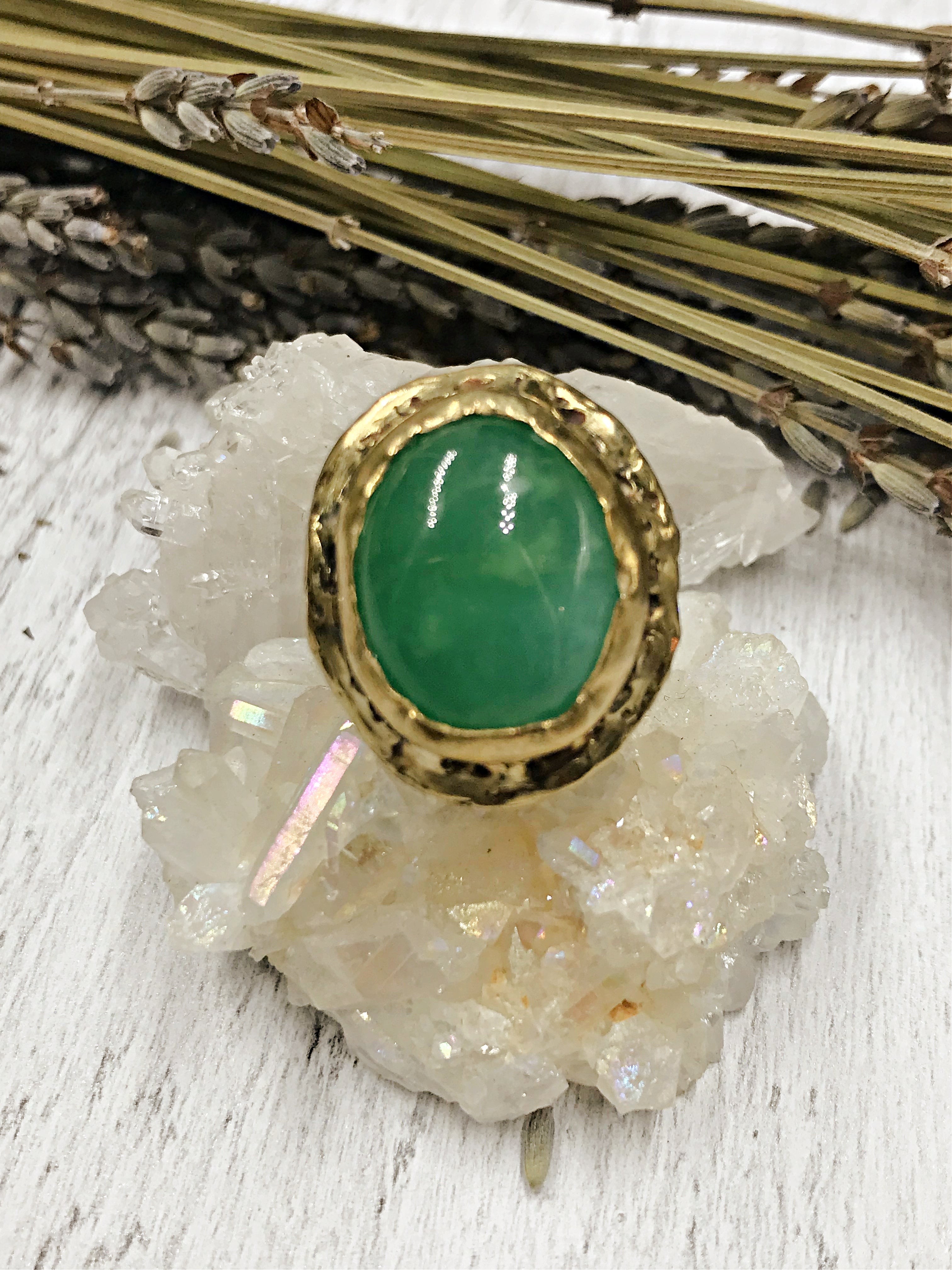 Chrysoprase Ring | Earth Sage Jewelry