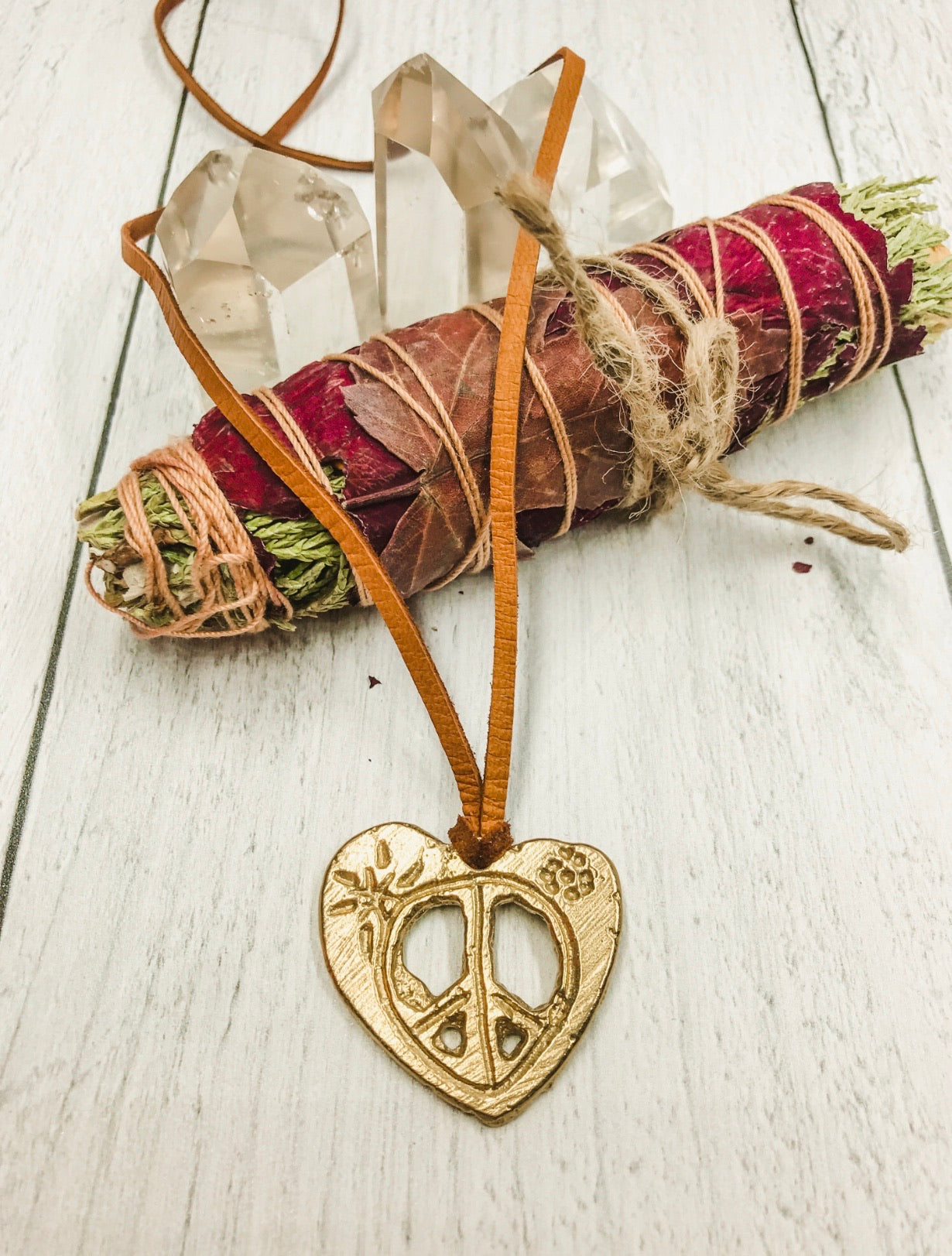 Peace and love pendant - Earth Sage Jewelry