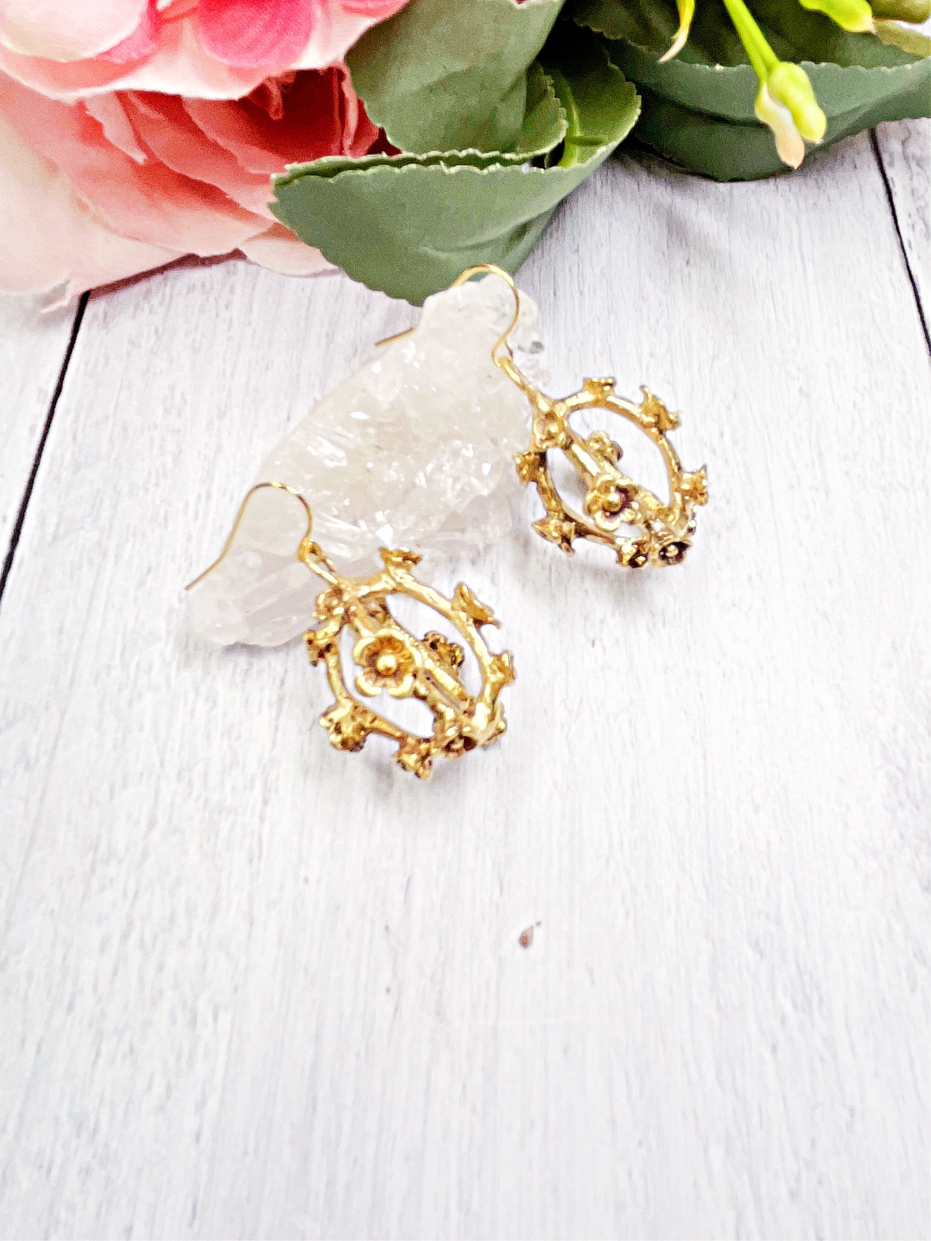 Flower Ball earrings | Earth Sage Jewelry