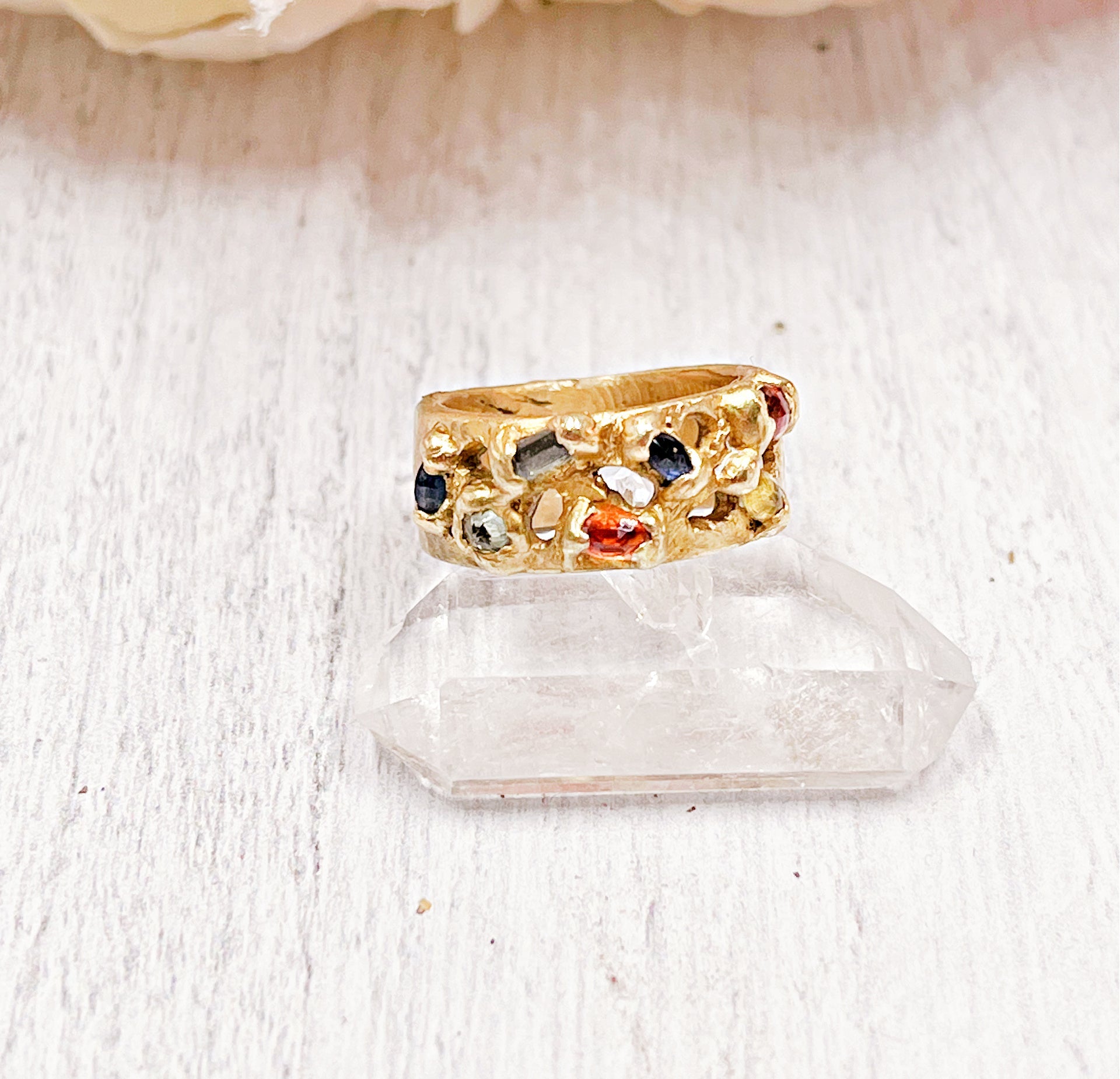 Sapphire Glitter Ring | Earth Sage Jewelry