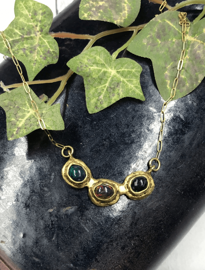 Black Opal Layering Necklace