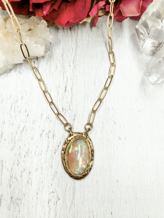Ethiopian Opal Heirloom Pendant | Earth Sage Jewelry