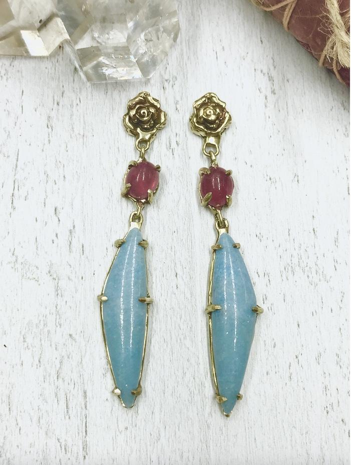 Secret Garden Violane and Ruby Earrings